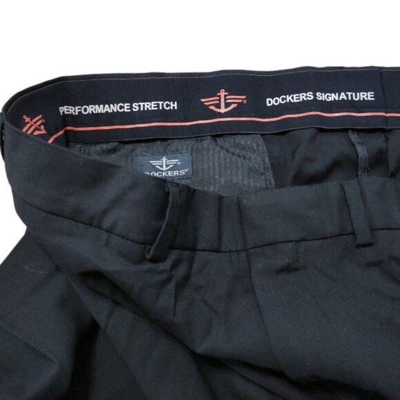 Dockers Pants Size 40 W40"L32" Dockers Signature Performance Stretch Pants Black - Picture 6 of 7